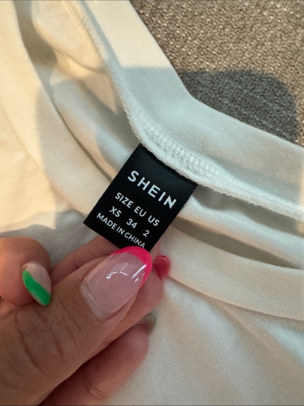 SHEIN White Crew Neck Tee - Soft Cotton Basic - Picture 2 of 2